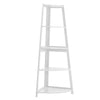 White Corner Ladder Shelving Unit 5Tier Storage Display Stand Bookcase Bookshelf