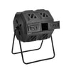 Large Garden Compost Bin Dual Tumbler Rotating Outdoor Composter w/ Sliding Door