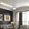 3 Blades 52inch Ceiling Fan Light 6 Speed Timer Remote Control Chandelier Silver
