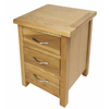 Oak 3 Drawer Bedside Cabinets – Matching Pair Oak Bedside Tables Fully Built