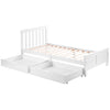 Merax 2 Drawers 3ft Single Wooden Solid White Pine Kids Storage Bed Frame 190x90