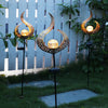 Solar Powered Sun/Half Moon/Flame LED Stake Light Warm White Garden Outdoor Lamp