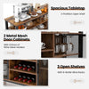 Wine Bar Cabinet 140cm Industrial kitchen Buffet Sideboard with storage