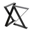 2x Industrial Steel Table Legs Stand Feet Trapezium X A Sandglass Shape Frame UK
