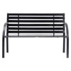 Metal Garden Bench Slatted 2 Seater Yard Patio Park Chair Seat Outdoor Furniture