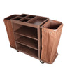 Janitorial Trolley Cleaning Cart Housekeeping Cleaner Cart 4 Tier w/ Bag Hotel