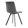 Velvet Padded Seat Kitchen Dining Chair Home Office Chair with Metal Legs