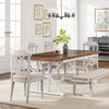 Industrial Dining Table for 6 Seater, 63-Inch Rectangular Wood Kitchen Table