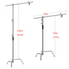 Heavy Duty 10FT/3M C Stand Light Tripod Base 50" Boom Arm Grip Head 1/4" 3/8" UK