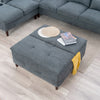 Extra Lift Up Square Storage Ottoman,Upholstered Coffee Table Storage Ottoman