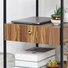 Tall Tempered Glass End Table Side Coffee Table Home Bedside Nightstand Cabinet