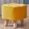 Ottomans Square Footstool Foot Stools Wood Leg for The Bedroom Living Room