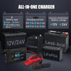 Smart Car Fast Battery Charger 12V/24V for Lead Acid LiFePo4 AGM Battery