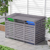 Fir Wooden 240L Triple Wheelie Bin Storage Store Garden Rubbish Dustbin 3 Sheds