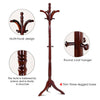 Solid Wood Coat Rack Stand Clothes Hanging Rail Rack Shelf Closet Portable Use