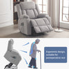 Electric Lift Rise Recliner Chair 8 Points Massage Armchair Sofa with Cup Holder