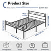 KING SIZE Metal Bed Frame with Headboard and Footboard Heavy Duty Slat Vclpiurro