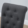 2/4/6x Fabric Button Tufted Dining Chairs Upholstered Kitchen Dining Room Grey