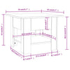 Coffee Table High Gloss White 55x55x42 cm Engineered Wood