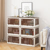 Plastic Storage Container Foldable Closet Organizer with wheels 34.5 Gallon