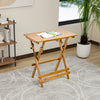 Portable Camping Bamboo Wooden Table Breakfast Writing Laptop Table Adjustable