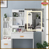 Vanity Table Set LED Mirror Makeup Desk with Storage Dressing Dresser Bedroom