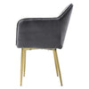 1/2/4/6 X Dining Chairs Velvet Padded Seat Metal Leg Kitchen Chair Home Office