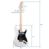 Glarry GST Stylish Basswood Electric Guitar 6 Strings Kit for Student With AMP