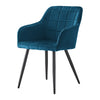 2 Pcs Dining Chairs Velvet/PU Cushion Backrest Seats Reception Armchairs Kitchen