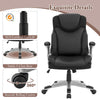 Executive Office Chair PU Leather Computer Desk Chair w/ Rocking Function Black