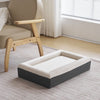 Dog Bed Dog Sofa Bed with Bolster Soft Cosy Dog Bed Couch Lounger