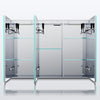 LED Bluetooth Bathroom Mirror Cabinet With Shaver Socket Dimmable Lights 900×650