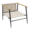 Modern Linen Upholstered Armchair Single Sofa Accent Chair Living Room Soft Seat