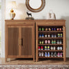 Shoe Cabinet 5-Tier Shoe Storage Rack Organizer with Louvered Doors and Drawer