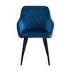 Set of 2 Armchairs Dining Chairs with Arms Velvet PU Faux Leather Chairs Kitchen