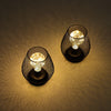 Set of 2 Iron Cage Cordless Table Lamp Sofa Side Bedside Night Light Edison Bulb