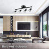 Modern 4 Way Adjustable LED GU10 Ceiling Spotlight Bar Kitchen Light No Bulbs UK