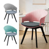 4Pcs Plastic Cushioned Chairs Accent Desk Chairs Home Restaurant Dining Chairs