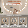Illuminated Bathroom Mirror 60cm 3 LED Lights Dimmable Demister Lightup Anti-fog