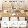 Square Dining Table for 2-4, 80cm Modern Small Kitchen Table for Dinner Room