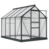 6x8ft Walk-In Polycarbonate Greenhouse Plant Grow Galvanized Aluminium