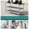 Stainless Steel Commercial Kitchen Catering Prep Table 3 Tier Work Bench