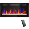 36" Wall Electric Fireplace, Slim Electric Fire, 1800W, Black