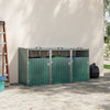 Triple Wheelie Bin Storage Metal Store Cover Garden Rubbish Dustbin Shed Housing