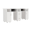 Double Pro Manicure Table Salon Nail Station Beauty Desk with Dust Collector