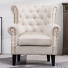 Wing Back Armchair Chesterfield Button Back Lounge Chair Scallop Shell Tub Sofa