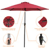 2.7M Round Garden Parasol Sun Shade Patio Hanging Umbrella with Crank Tilt Base