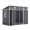 Large 8/6x4ft Outdoor Cabin Shed Plastic Garden Tools Storage House with Window