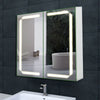 Bathroom LED Mirror Cabinet with Shaver Socket Bluetooth Music Sensor 2 Doors