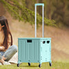 Folding Shopping Trolley Box 55L Camping Picnic Boot Cart Storage Stair Climbing